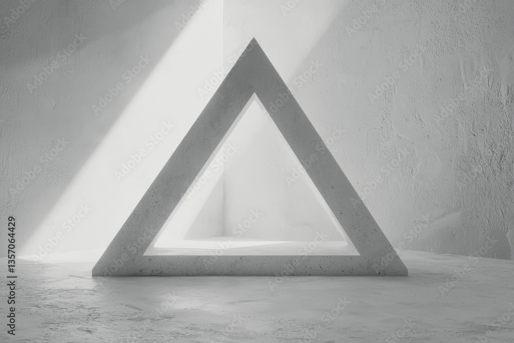 Poster the concept of a future is embodied in a 3d rendering of an abstract empty space with a modern blank