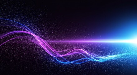 Abstract light waves: A vibrant display of abstract light waves dances across a dark, creating a mesmerizing visual journey, filled with dynamic energy.