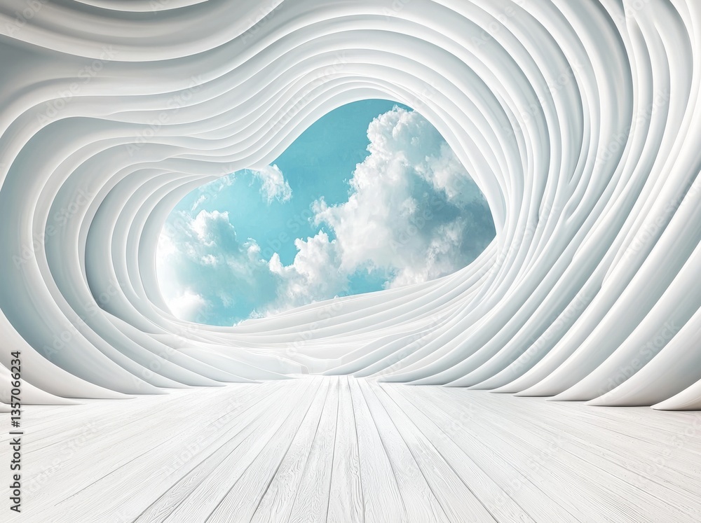 Aufkleber the background features an abstract modern architecture design created through 3d rendering