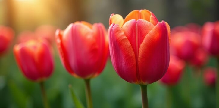 Beautiful pair of biflora tulips in full bloom, biflora, flora