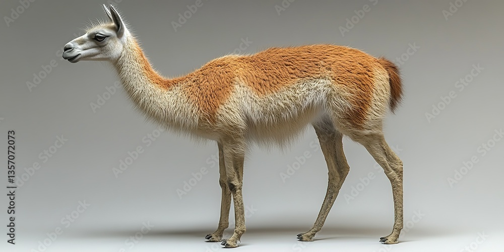 Poster unique animal features displayed by a patagonian mara in a studio setting in soft lighting during th