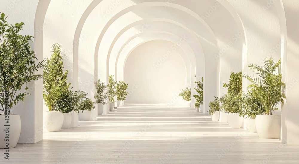 Poster geometric design in architecture is used for space background images