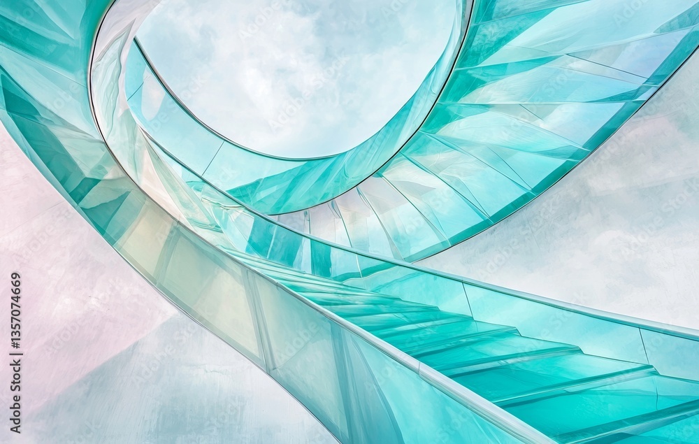 Poster symmetrical lines form the background of futuristic architecture