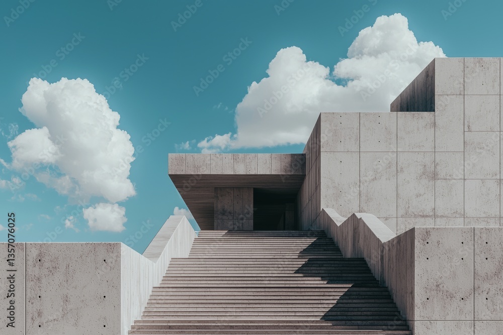 Aufkleber the use of cement in modern and futuristic architecture is evident in the design of floors and build