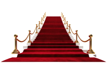 Elegant Red Carpet on transparent background