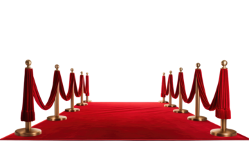 Elegant Red Carpet on transparent background