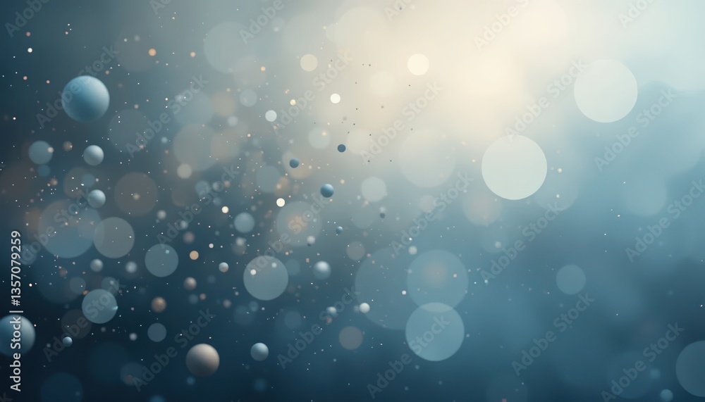 Aufkleber floating particles dance in atmospheric light abstract background digital art ethereal environment c