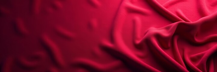 Obraz premium Rich velvet texture on deep burgundy background, texture, elegant, red