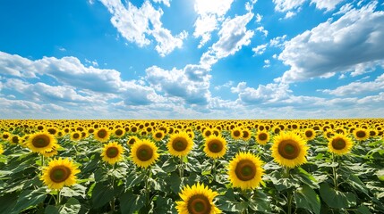 Fototapeta premium field of sunflowers