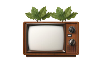 Retro TV boxes on transparent background