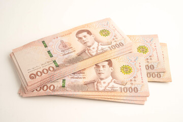 Thai baht banknote money, investment economy, accounting business and banking.