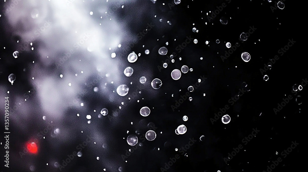Poster abstract bokeh of light and particles