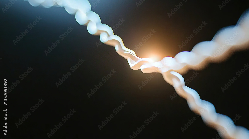 Poster abstract chain-like forms
