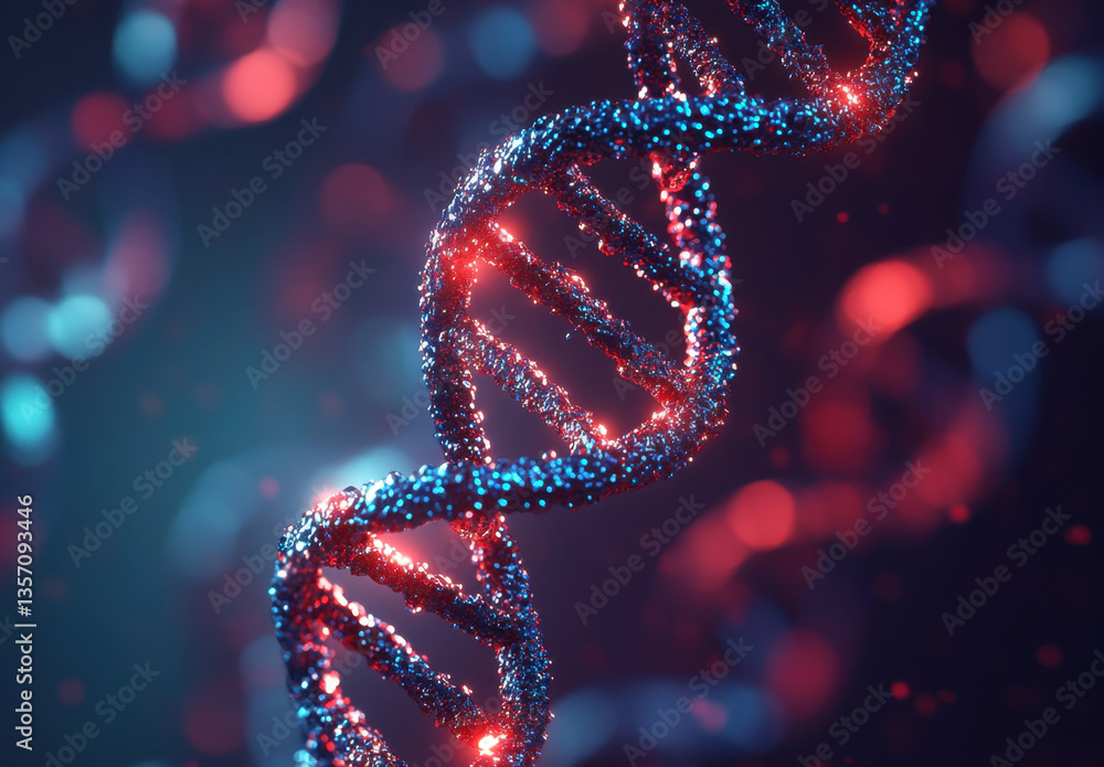 Aufkleber a colorful depiction of a double-helix dna structure showcases its intricate design, emphasizing its