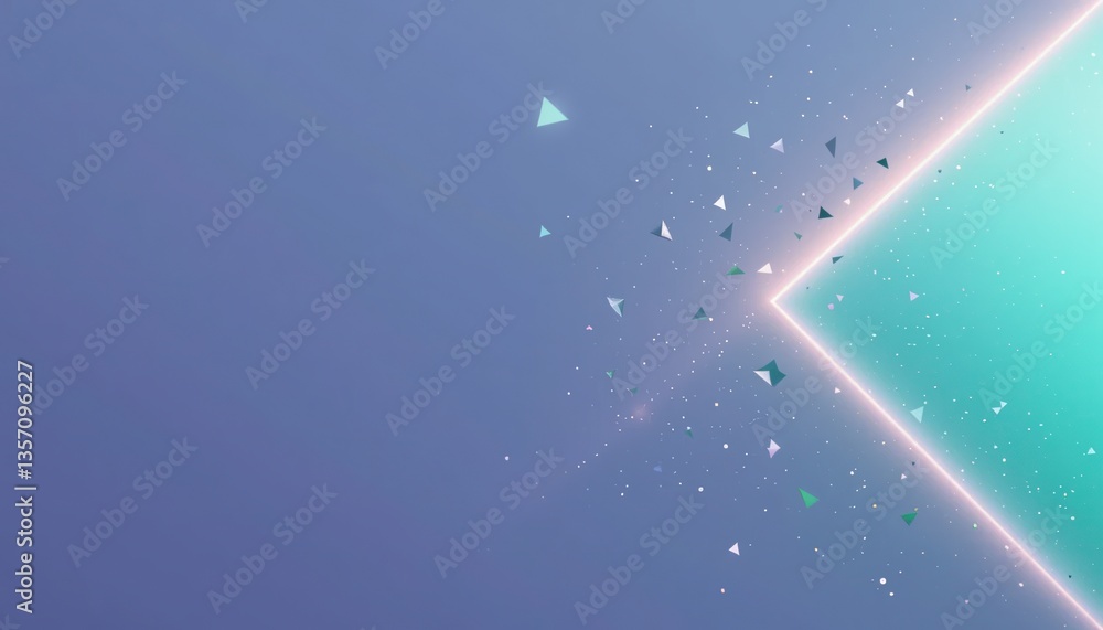 Poster dynamic abstract shapes digital space visual art modern environment aerial view creative concepts fo
