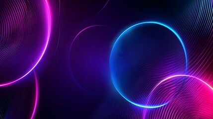 Abstract game background with blue pink light. Suit for sport and gaming competition. 3d technology abstract neon light background. Empty space scene, spotlight, dark night