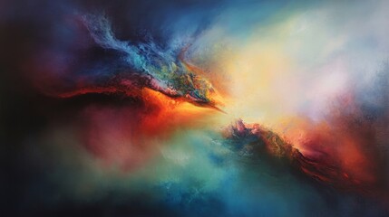 a vivid and dramatic image that captures the breathtaking beauty of the cosmos, with colors that evoke a sense of wonder and mystery