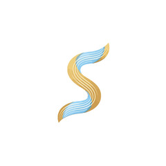 Naklejka premium Letter s logo design