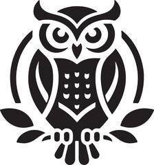 owl on white background