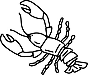 Hand Drawn Line Lobster