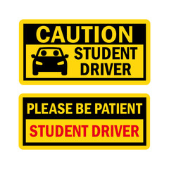 Student Driver Caution Signs, Student Driver Magnets Design