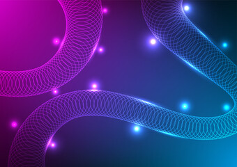 Digital technology Wavy background. Design for abstract fluid curve wave shape wireframe connect telecoms line internet online fiber gradient.