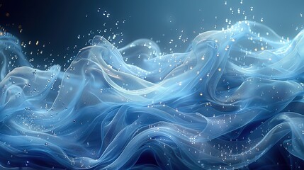 Obraz premium Unraveling the Allure of Technology Curve on a Blue Background
