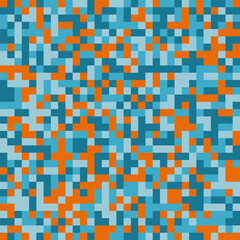 ABSTRACT PATTERN PIXEL BACKGROUND FLAT PASTEL BLUE ORANGE COLOR SHAPES DESIGN VECTOR TEMPLATE FOR WALLPAPER, COVER DESIGN