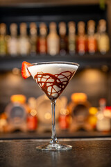 alcohol at the bar