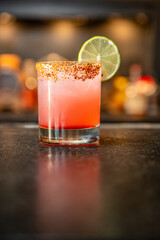 alcohol at the bar