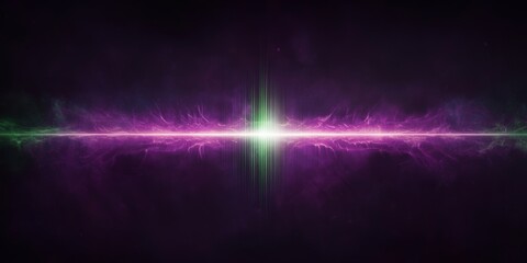 an abstract and mesmerizing image featuring a glowing, vibrant energy in the center, with purple and green hues, it has a sense of cosmic or spiritual energy