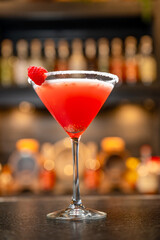alcohol at the bar