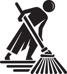 vector illustration of a mop