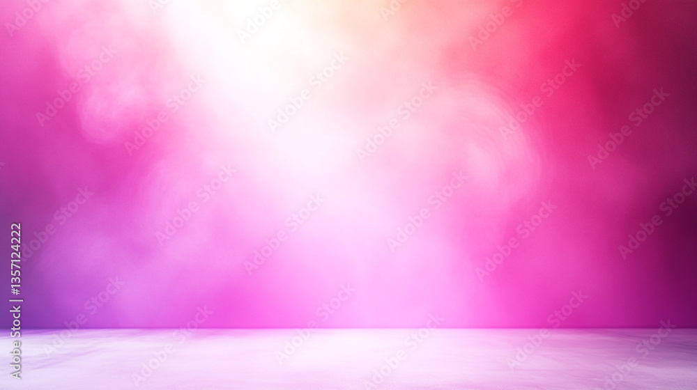 Poster abstract pink and purple gradient background with light and soft blur effect for product display