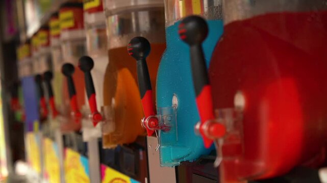 rows of slushy machines