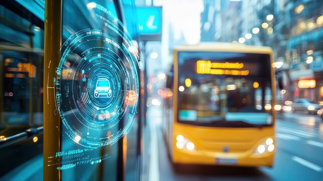 Smart bus with real-time updates Stock photo --ar 16:9 --quality 2 --style raw --v 6.1 Job ID: ae6191c9-d41a-4fdd-af37-c3bf48042404