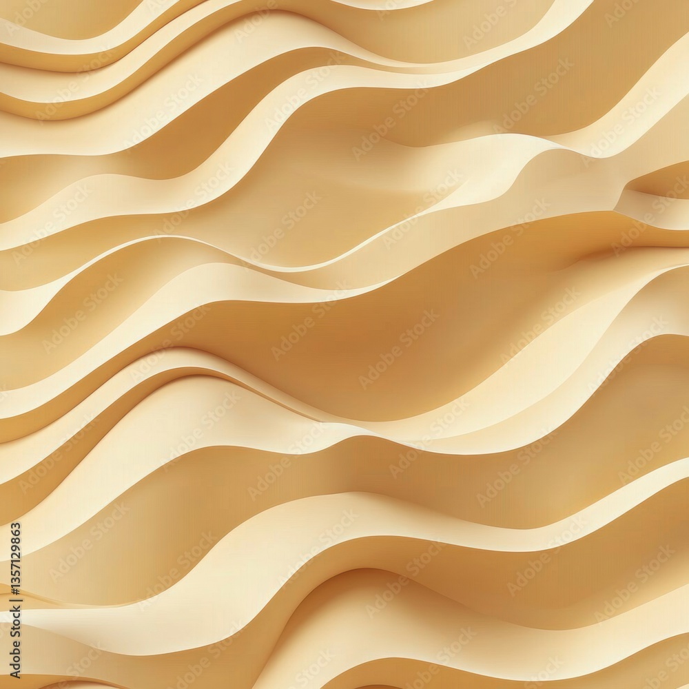 Poster soft and flowing desert sand dune pattern showcasing warm golden hues and an organic texture in a se