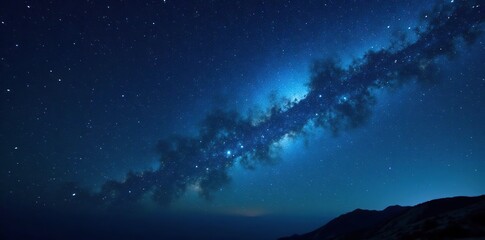 Fototapeta premium A mesmerizing view of the starry night sky filled with shining stars and galaxies, universe, milky way