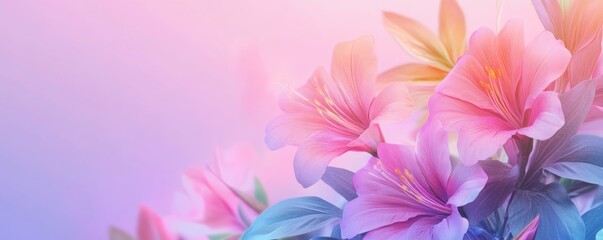 Naklejka na ściany i meble a vibrant display of colorful flowers in full bloom, showcasing a delicate and artistic arrangement
