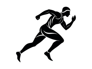 silhouette of a man running