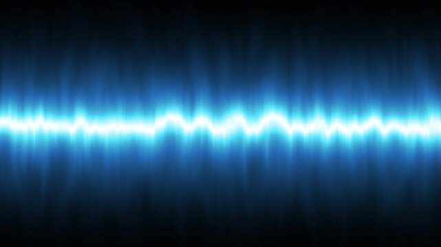 Glowing abstract digital energy blue aura lights shimmering with dynamic and radiant neon waves. Shiny subtle blue aurora lights with energy glow flowing smoothly in black background 4K.