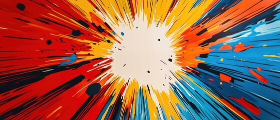 Fototapeta premium Vibrant Abstract Explosion of Colorful Patterns and Shapes
