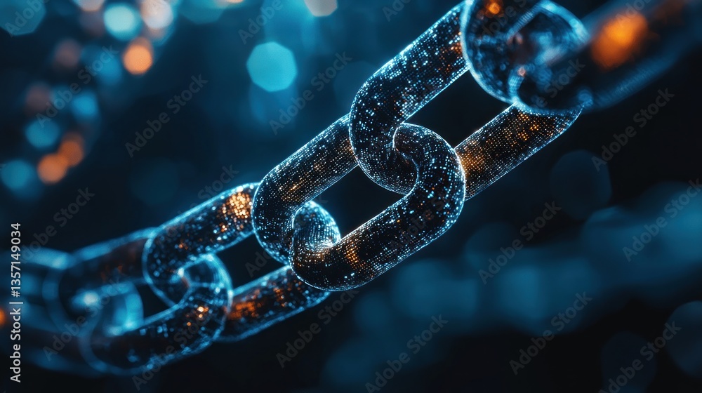 Poster abstract digital chain: interconnectedness and security in the digital age