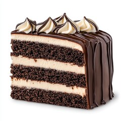 Three Layered Chocolate Cake with Ganache and Buttercream