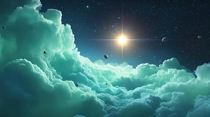 This image reflects the wonder of space by beautifully blending elements of the Earth with the grandeur of the cosmos.