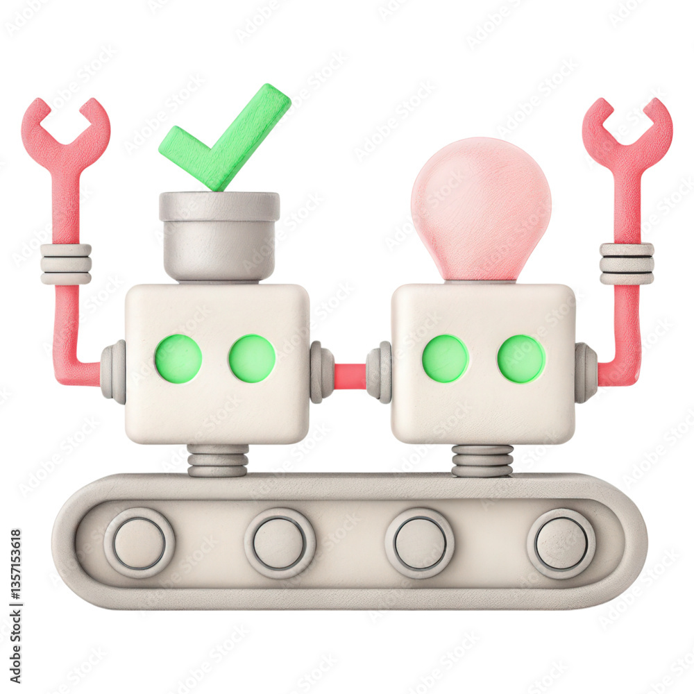 Poster smart robotic conveyor belt system for efficient automation in industrial applications.