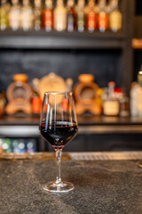 alcohol at the bar