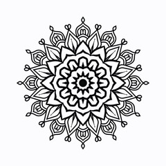 Royal Radiance Ornamental black Mandala design