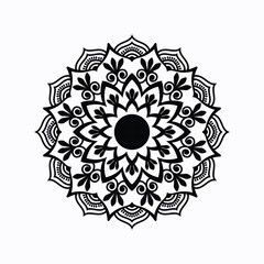 Luxurious Ornamental black color Mandala Design