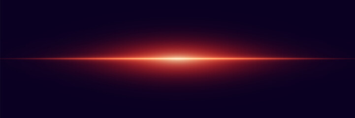 Red light lines of light, horizontal beam flash.